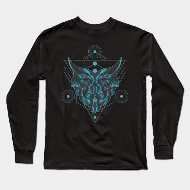 DARK OWL SACRED GEOMETRY Long Sleeve T-Shirt by sugiartoss_